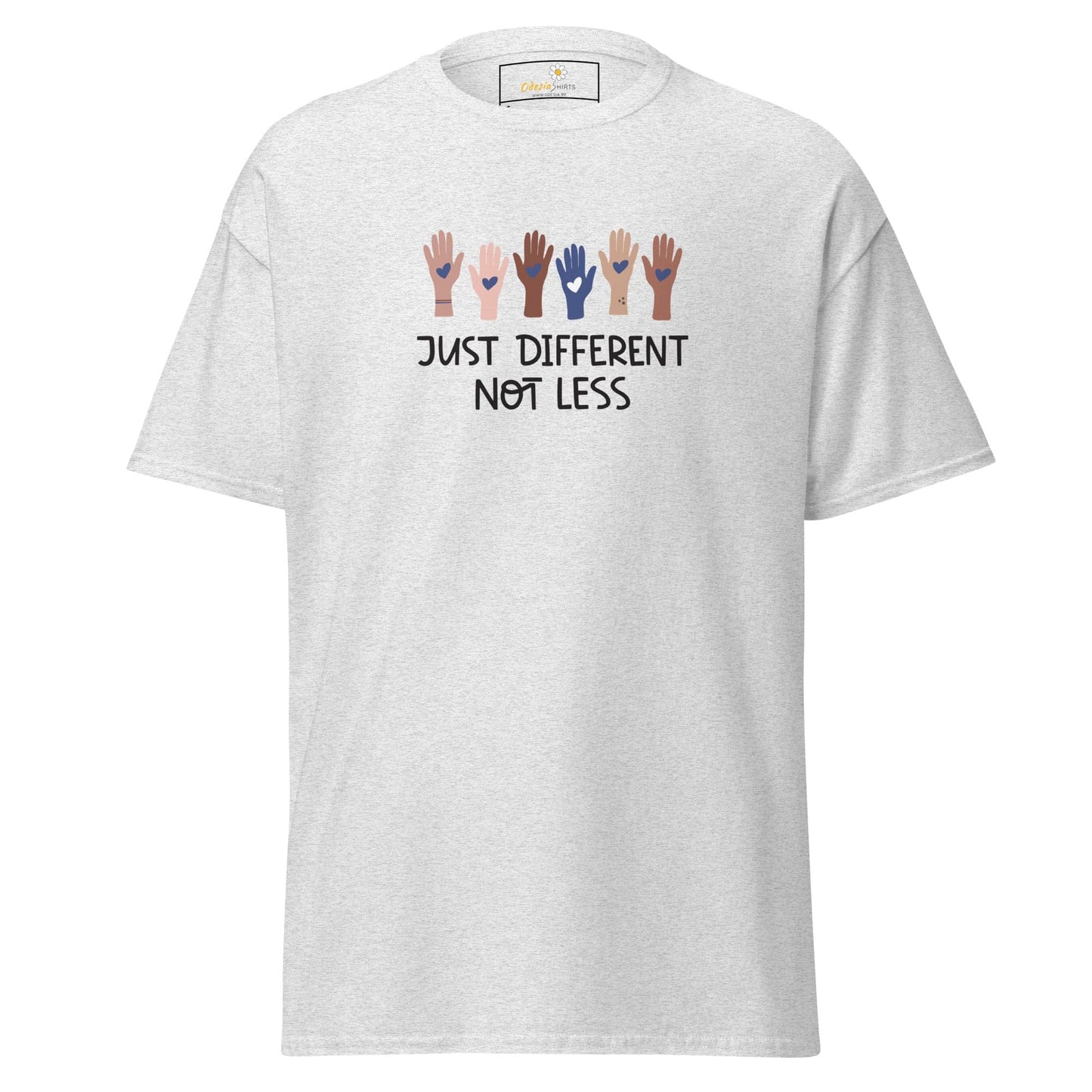 Unisex classic t-shirt - TEXT DIFFERENT NOT LESS - REGULAR - Ash / S