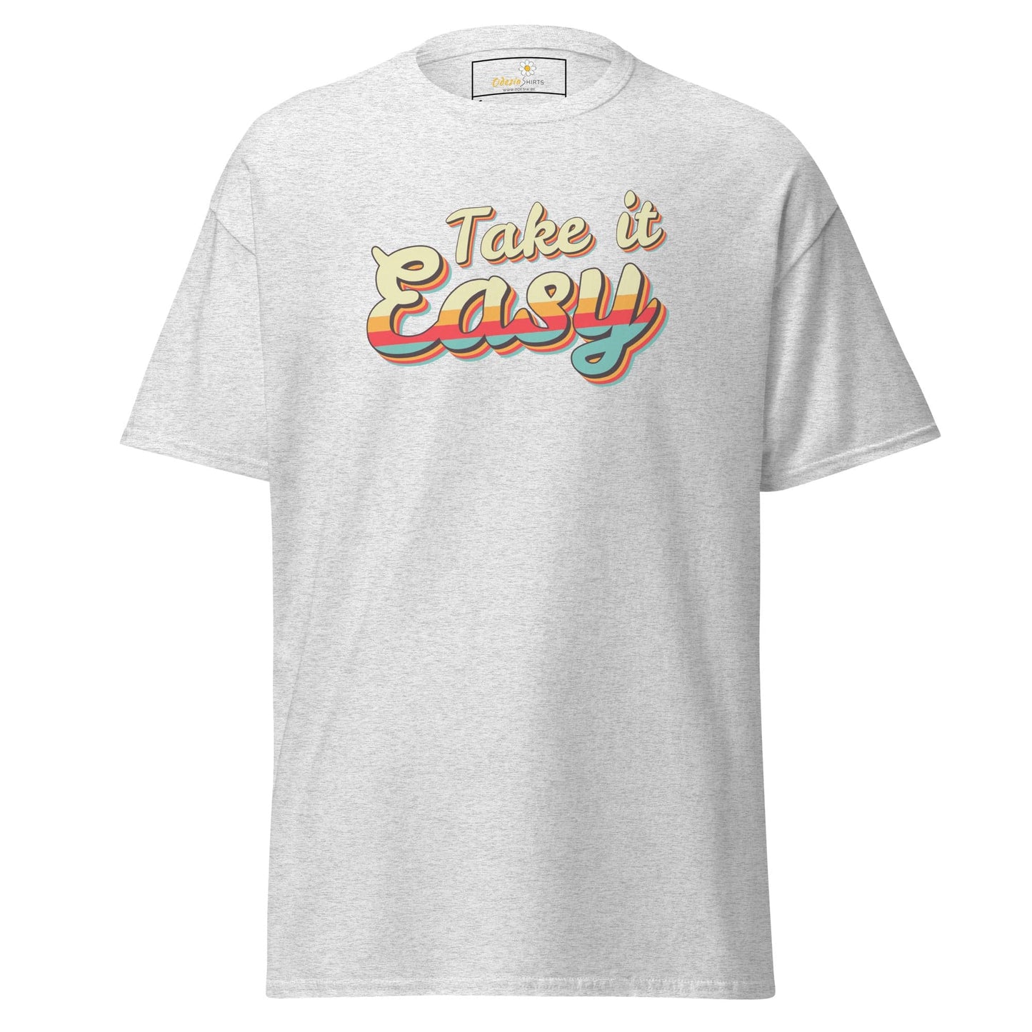 Unisex classic t-shirt - TEXT TAKE IT EASY - REGULAR - Ash / S
