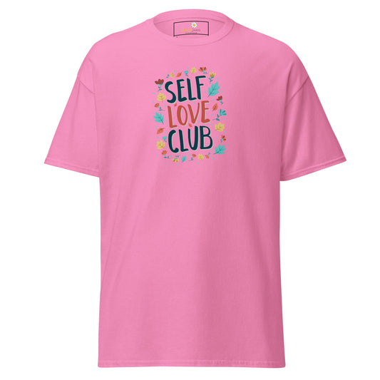 Unisex classic t-shirt - POSITIVE SELF LOVE CLUB - REGULAR - Azalea / S