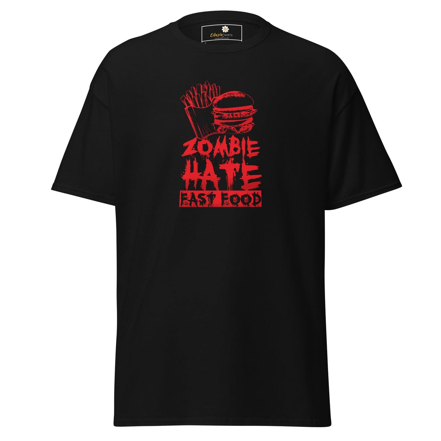 Unisex classic t-shirt - SPOOKIE ZOMBIE HATE FASTFOOD - REGULAR - Black / S