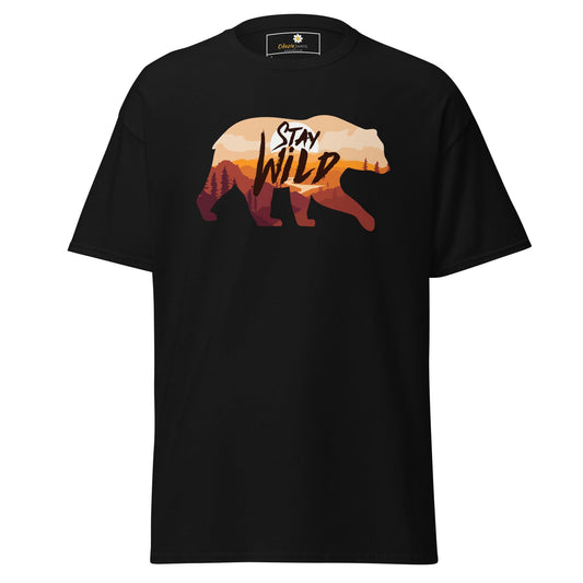 Unisex classic t-shirt - ADVENTURE WILD LIFE STAY WILD - REGULAR - Black / S