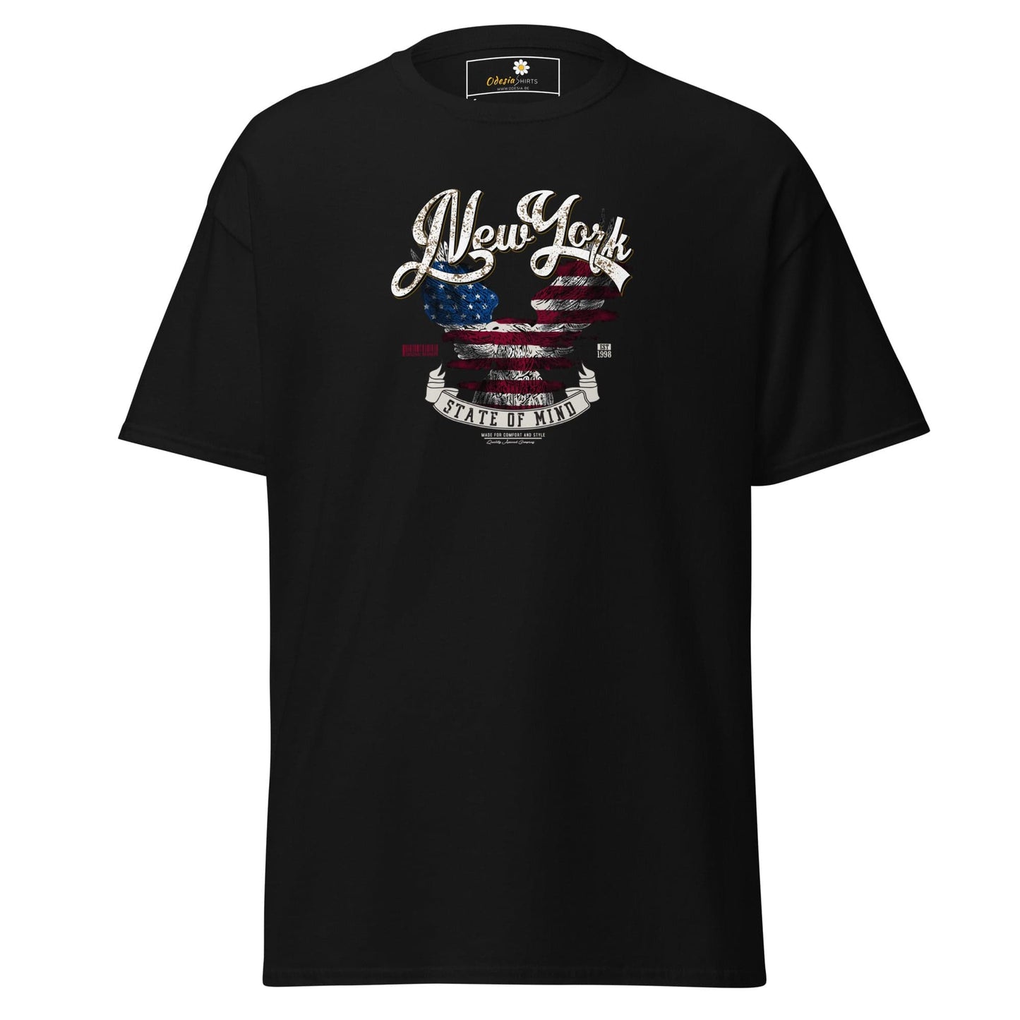 Unisex classic t-shirt - COUNTRY NEW YORK STATE OF MIND - REGULAR - Black / S