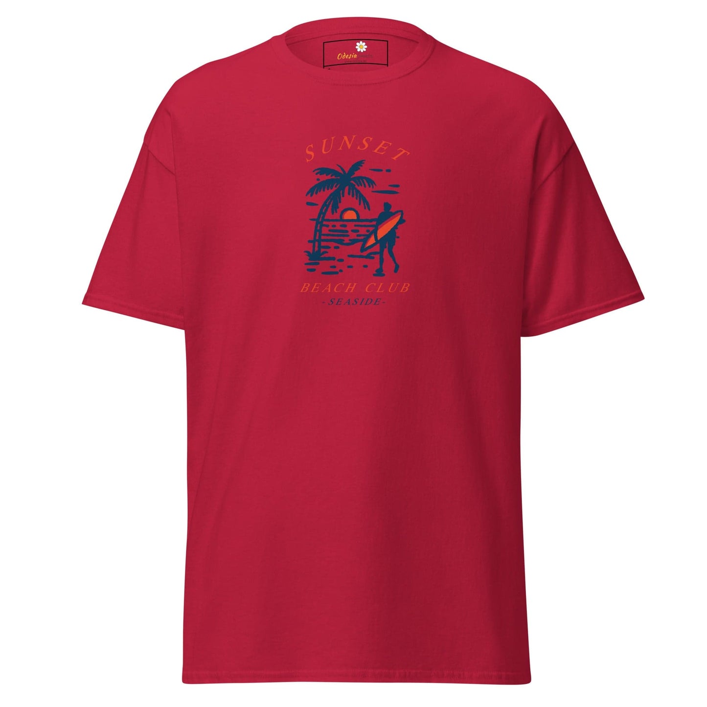 Unisex classic t-shirt - SUMMER SUNSET BEACHT CLUB - REGULAR - Cardinal / S