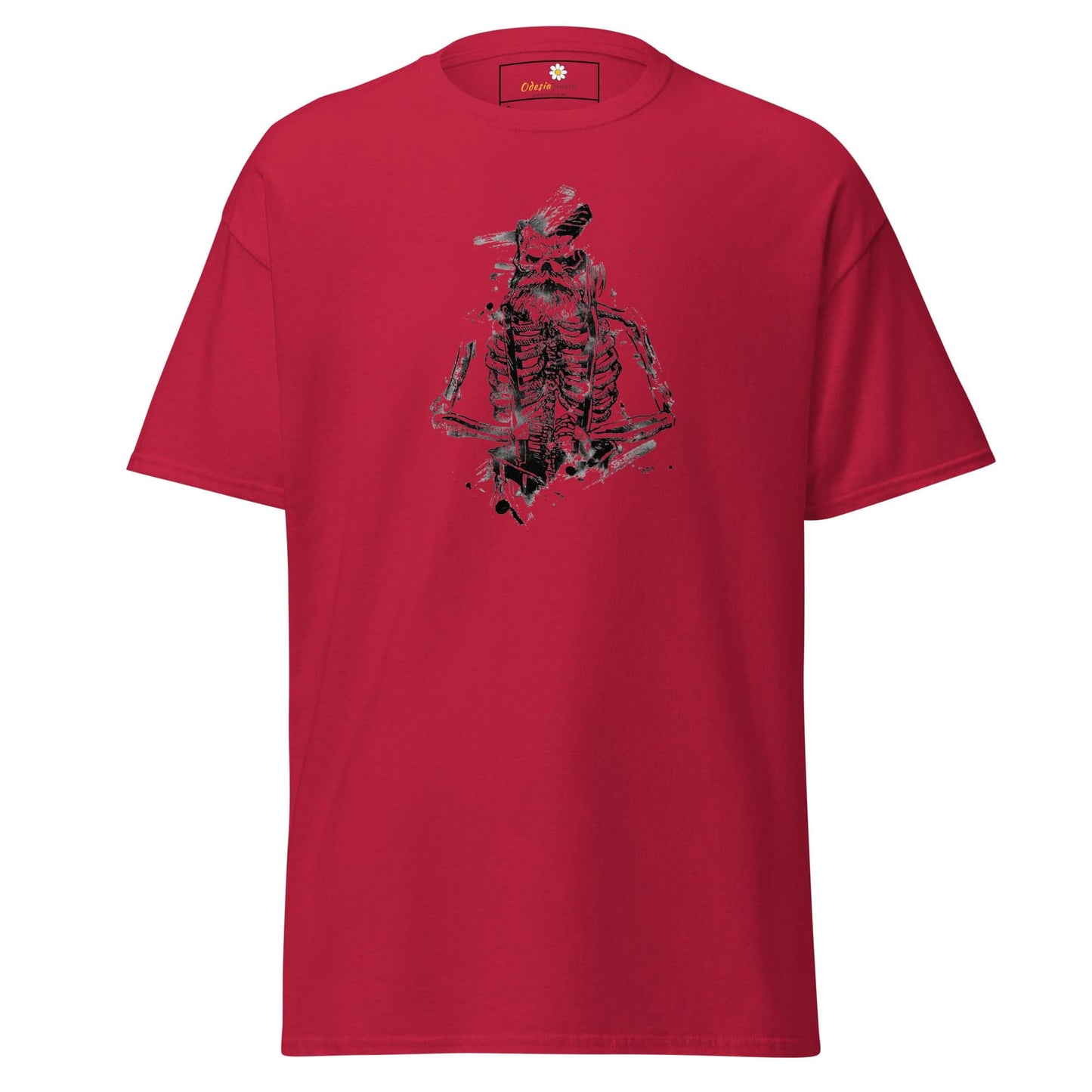 Unisex classic t-shirt - SKULL OLD GUY - REGULAR - Cardinal / S