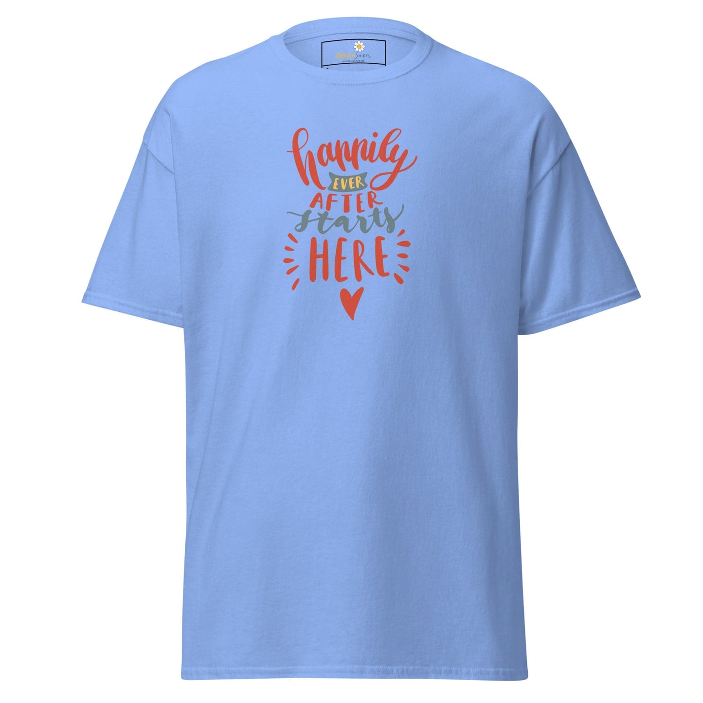 Unisex classic t-shirt - TEXT HAPPILY EVER AFTER - REGULAR - Carolina Blue / S