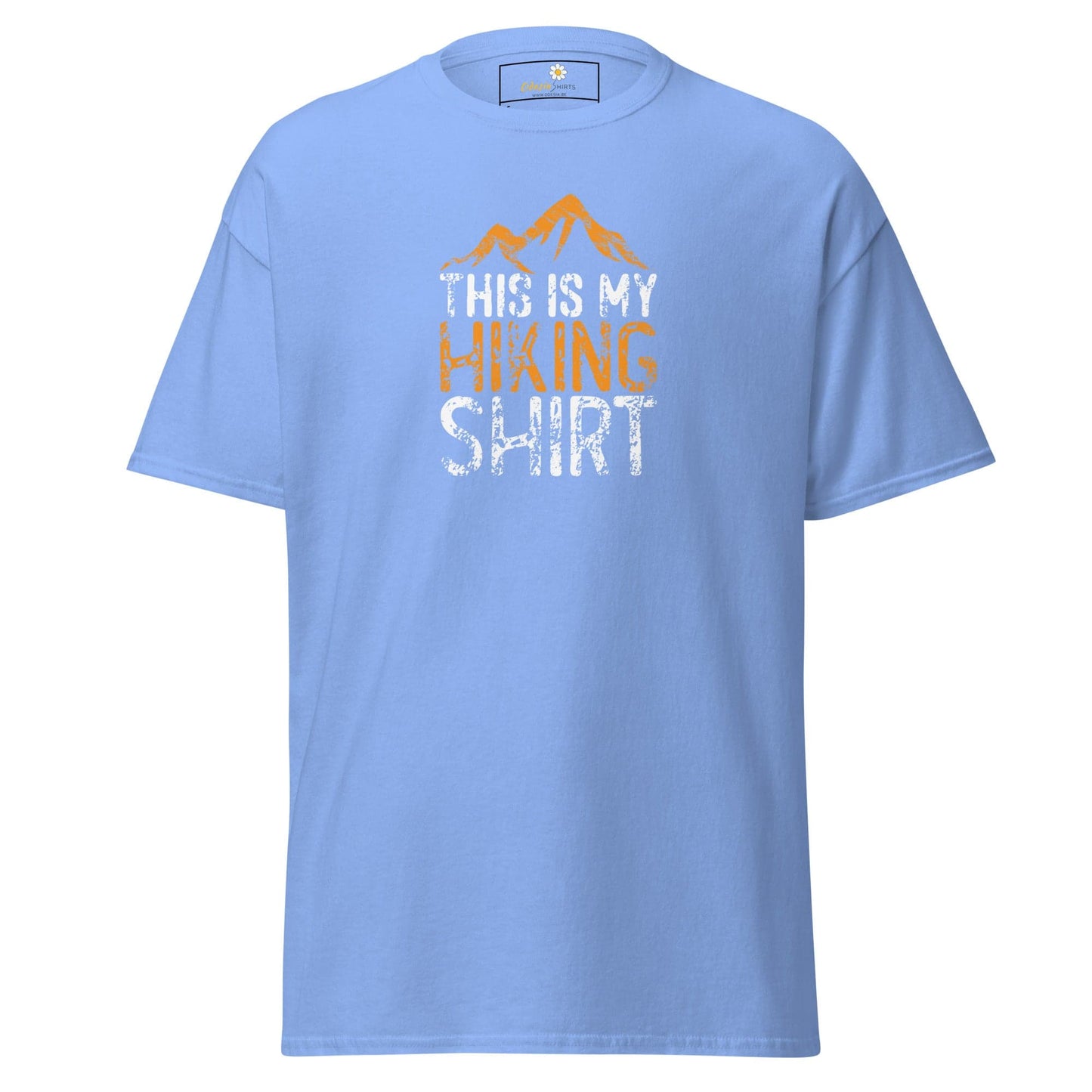 Light blue T-shirt with hiking graphic from T-SHIRT DESIGN TEE MAN WOMAN S-XL