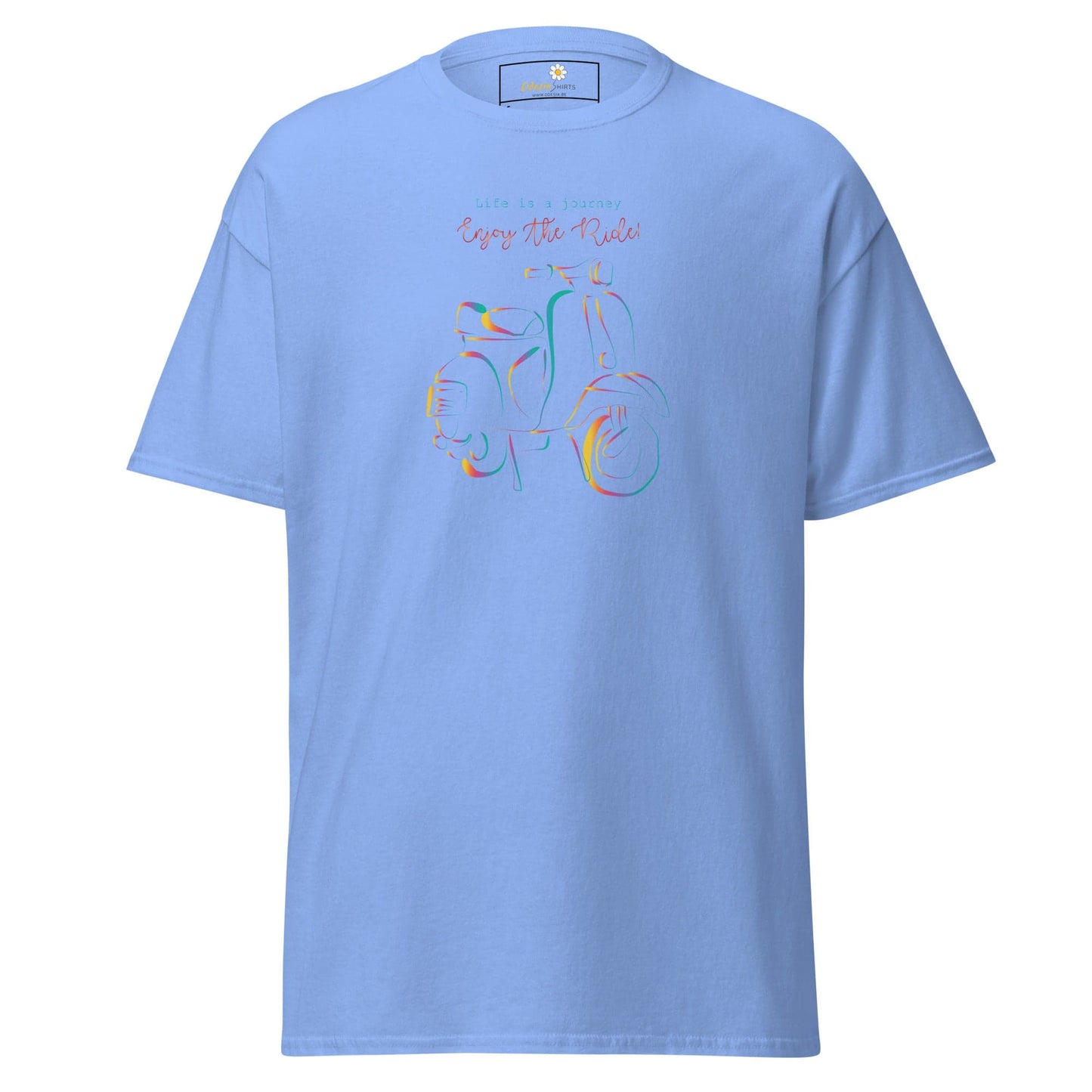 Unisex classic t-shirt - VINTAGE ENJOY RIDE - REGULAR - Carolina Blue / S