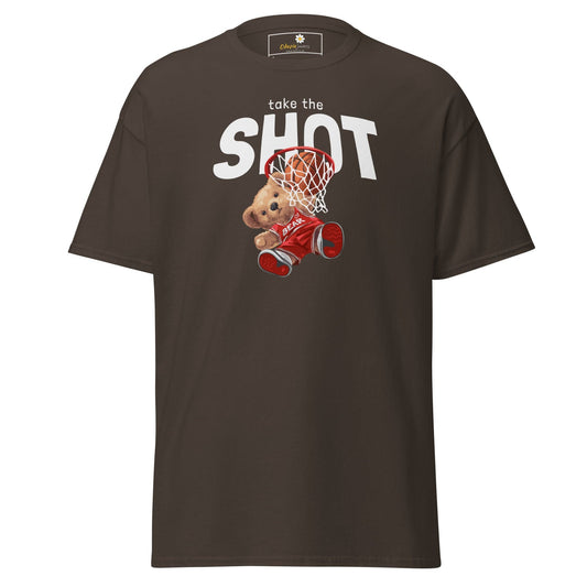 Unisex classic t-shirt - FUN TAKE THE SHOT - REGULAR - Dark Chocolate / S