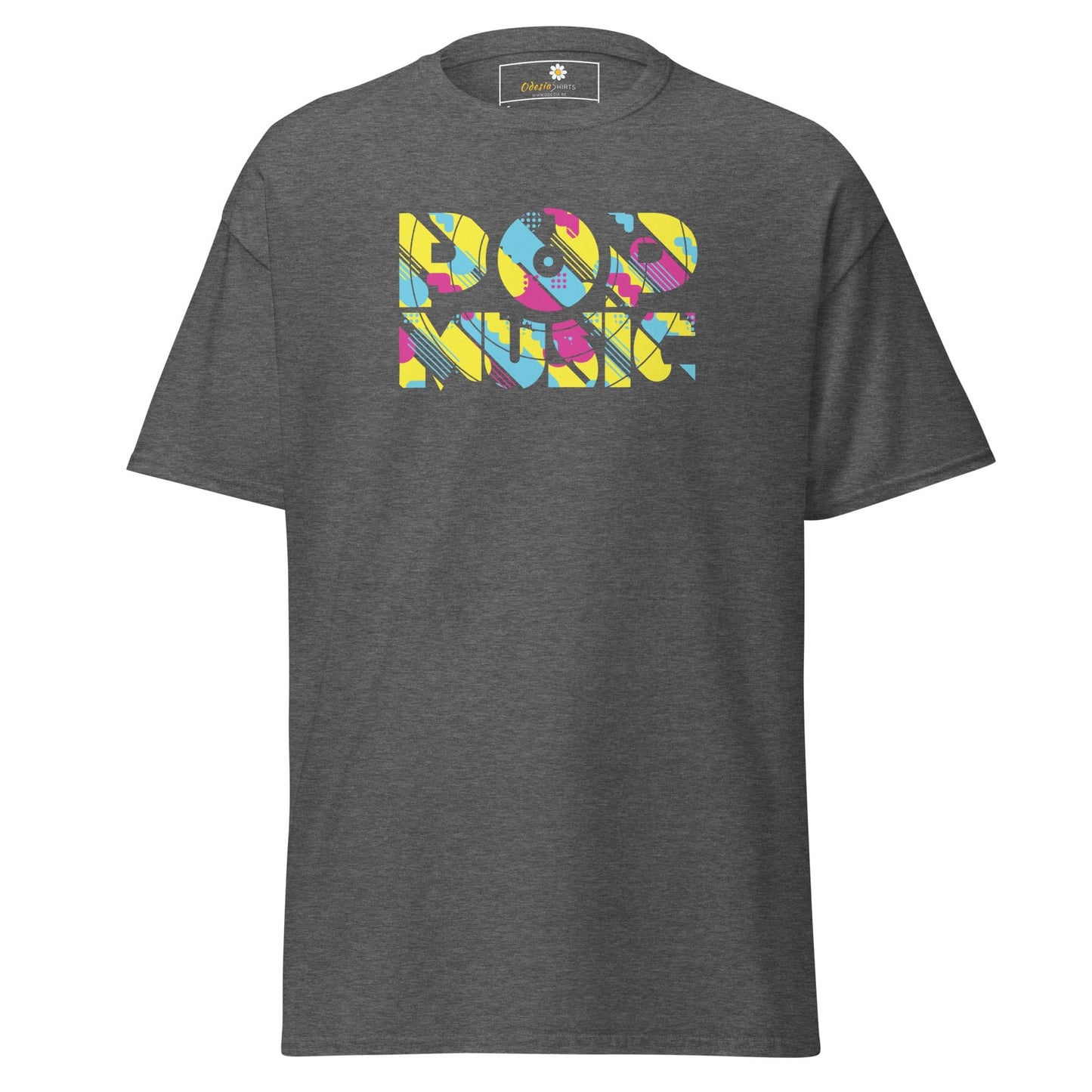 Unisex classic t-shirt - MUSIC POP VINTAGE - REGULAR - Dark Heather / S