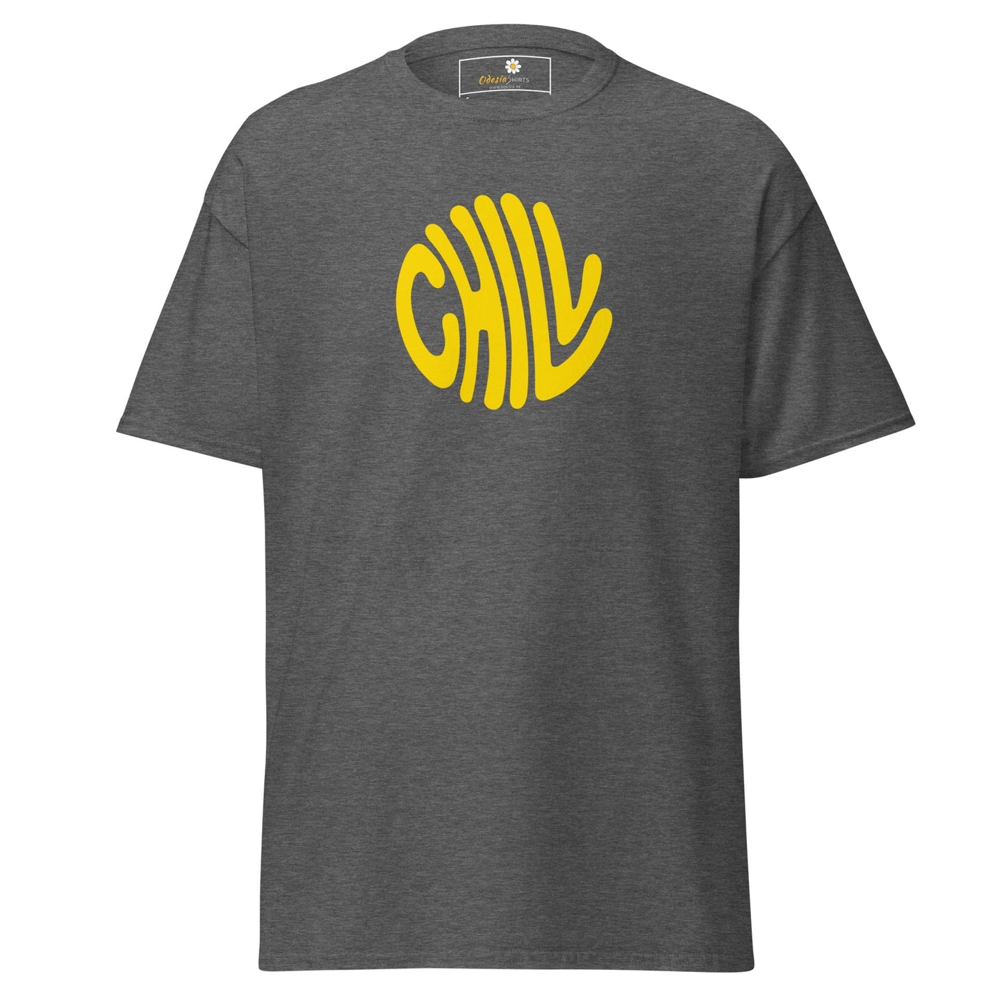 Unisex classic t-shirt - POSITIVE CHILL CIRCLE - REGULAR - Dark Heather / S