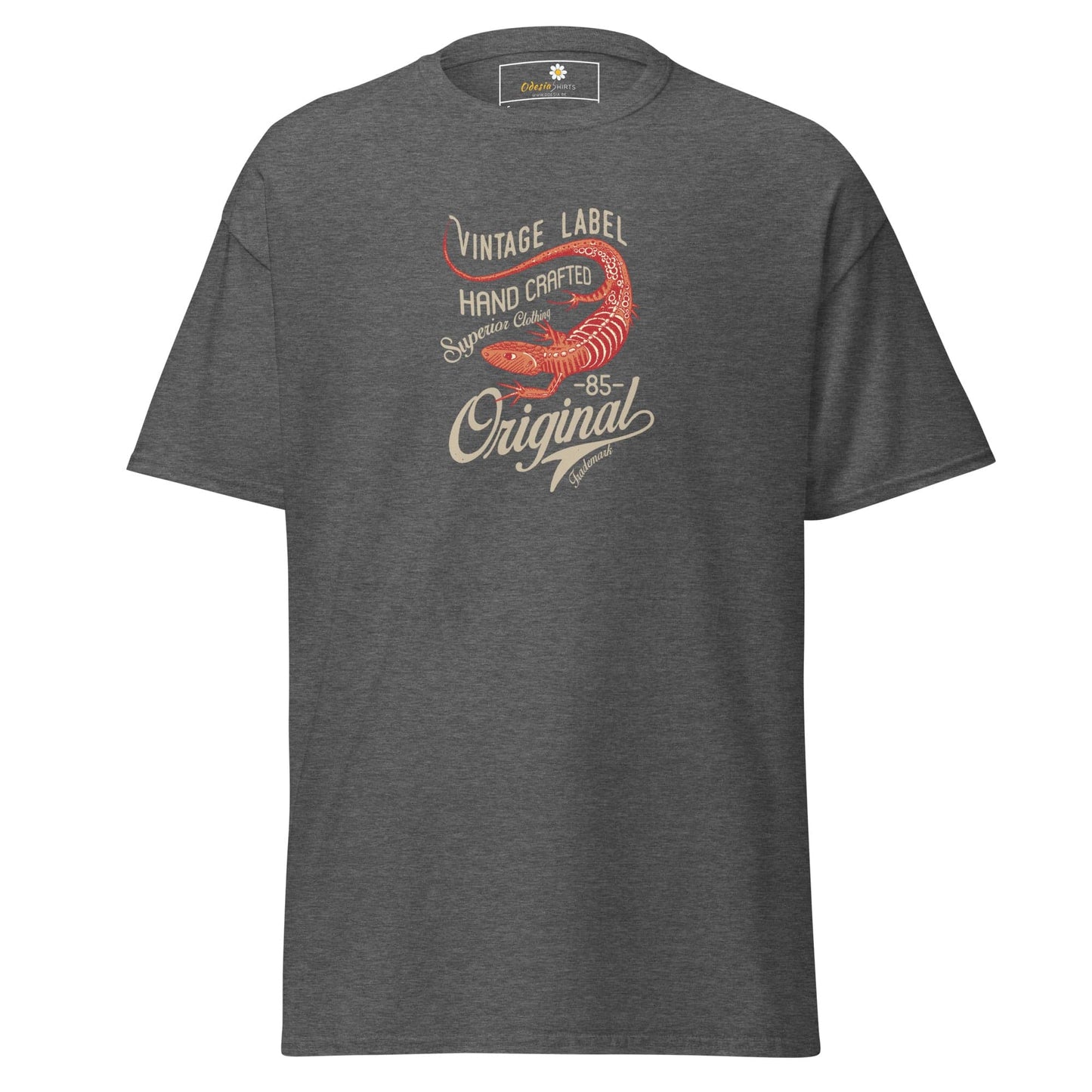 Unisex classic t-shirt - VINTAGE LIZARD - REGULAR - Dark Heather / S