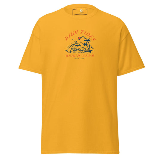 Unisex classic t-shirt - SUMMER HIGH TIDES BEACH CLUB - REGULAR - Gold / S