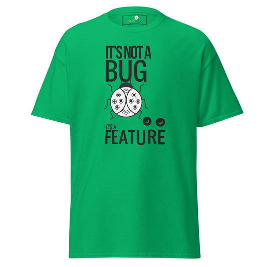 Green T-shirt with bug graphic in the T-SHIRT DESIGN TEE for Men and Women, sizes S to XL