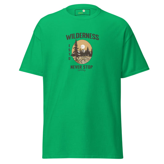 Unisex classic t-shirt - NATURE WILDERNESS NEVER STOP - REGULAR - Irish Green / S