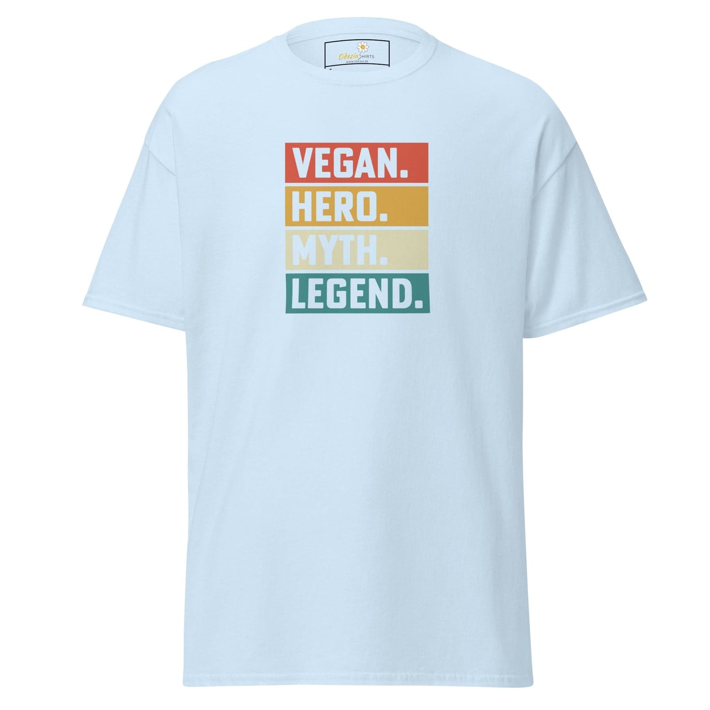 Unisex classic t-shirt - VEGAN HERO MYTH LEGEND - REGULAR - Light Blue / S