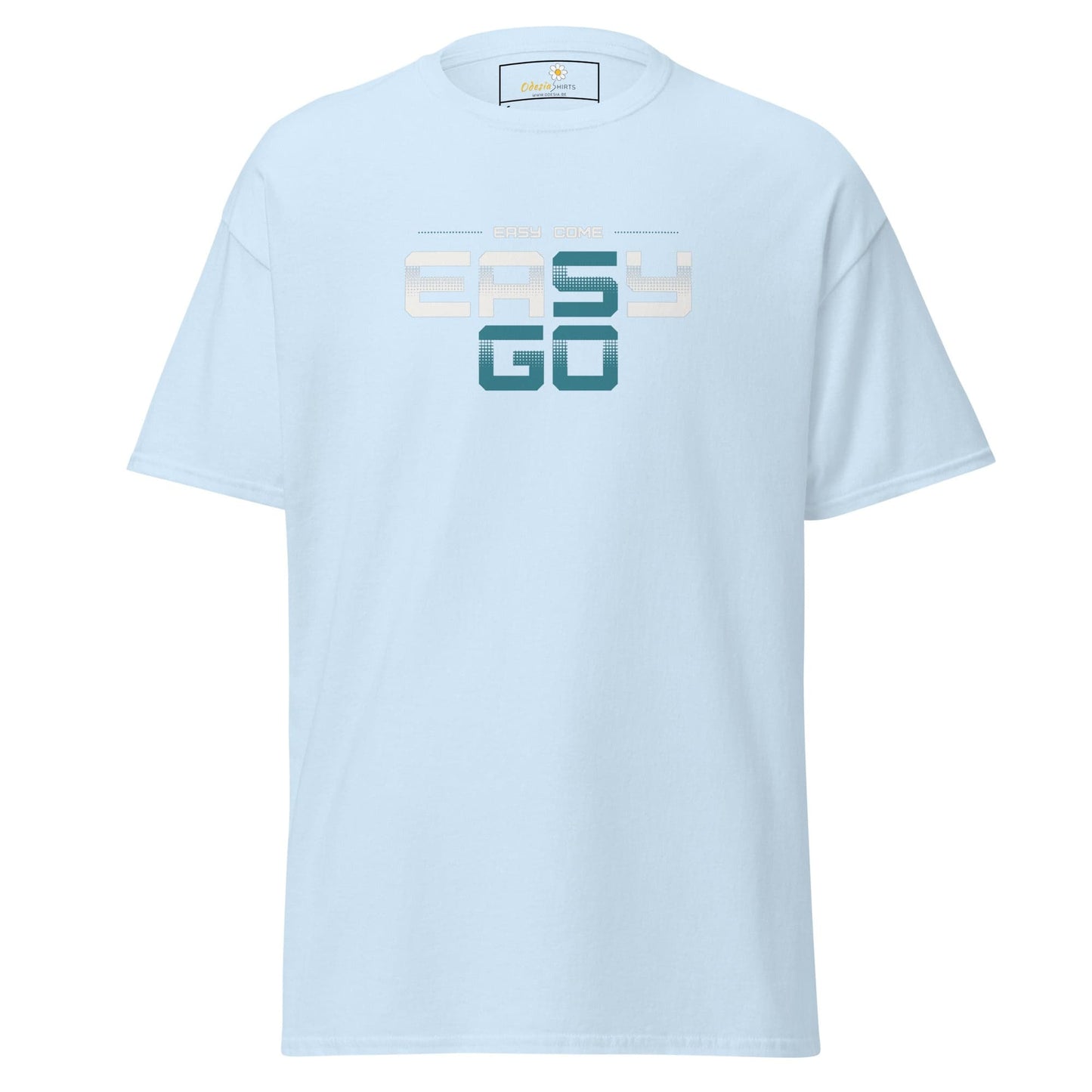 Light blue T-shirt from T-SHIRT DESIGN TEE for MAN and WOMAN sizes S to XL