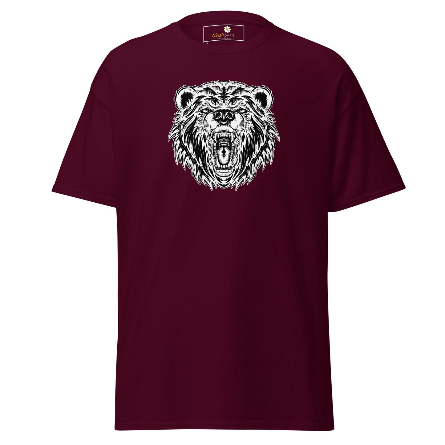 Unisex classic t-shirt - WILD LIFE BEAR - REGULAR - Maroon / S