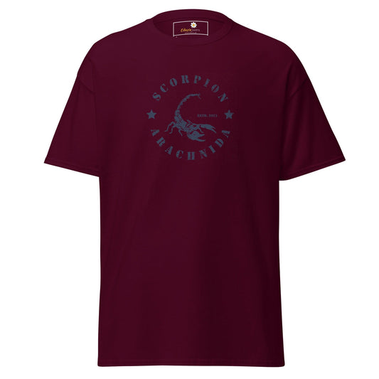 Unisex classic t-shirt - WILD LIFE SCORPION - REGULAR - Maroon / S