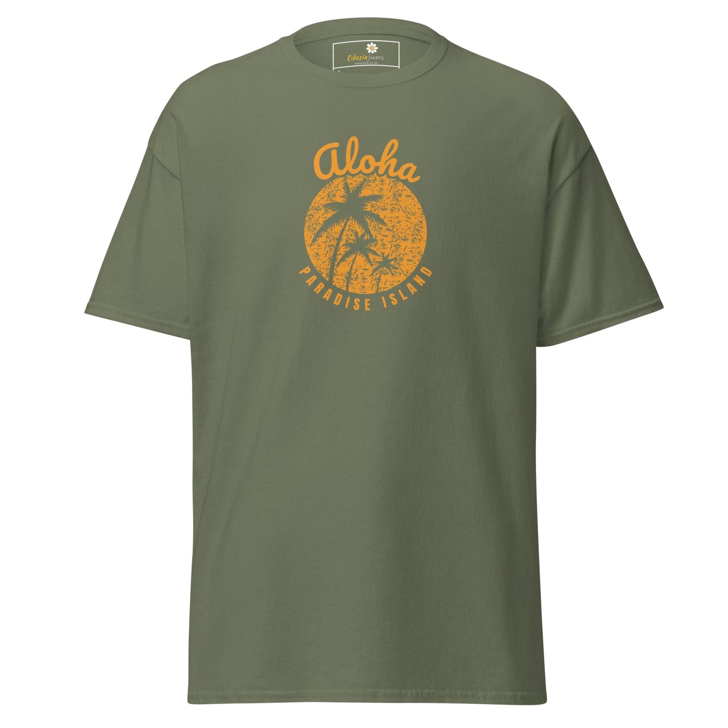Unisex classic t-shirt - SUMMER COUNTRY PARADISE ISLAND - REGULAR - Military Green / S