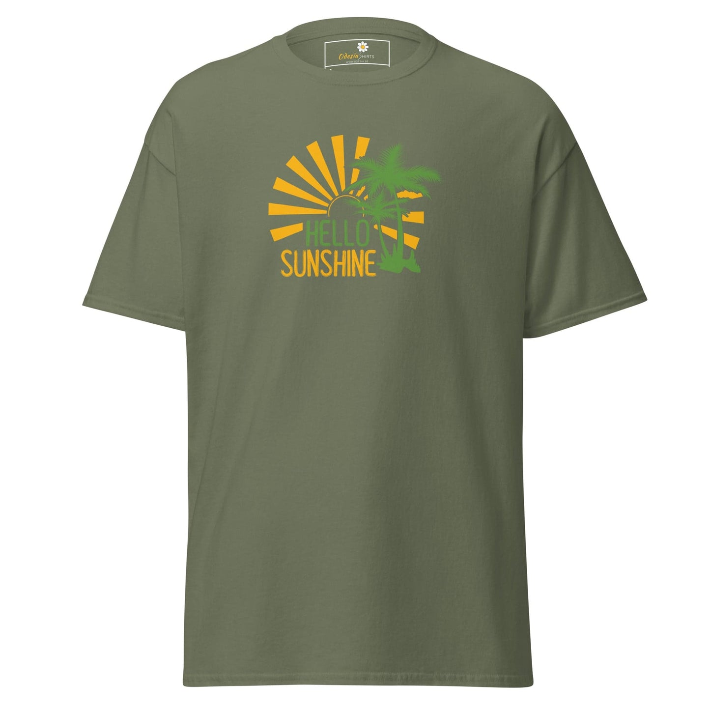 Unisex classic t-shirt - SUMMER HELLO SUNSHINE - REGULAR - Military Green / S