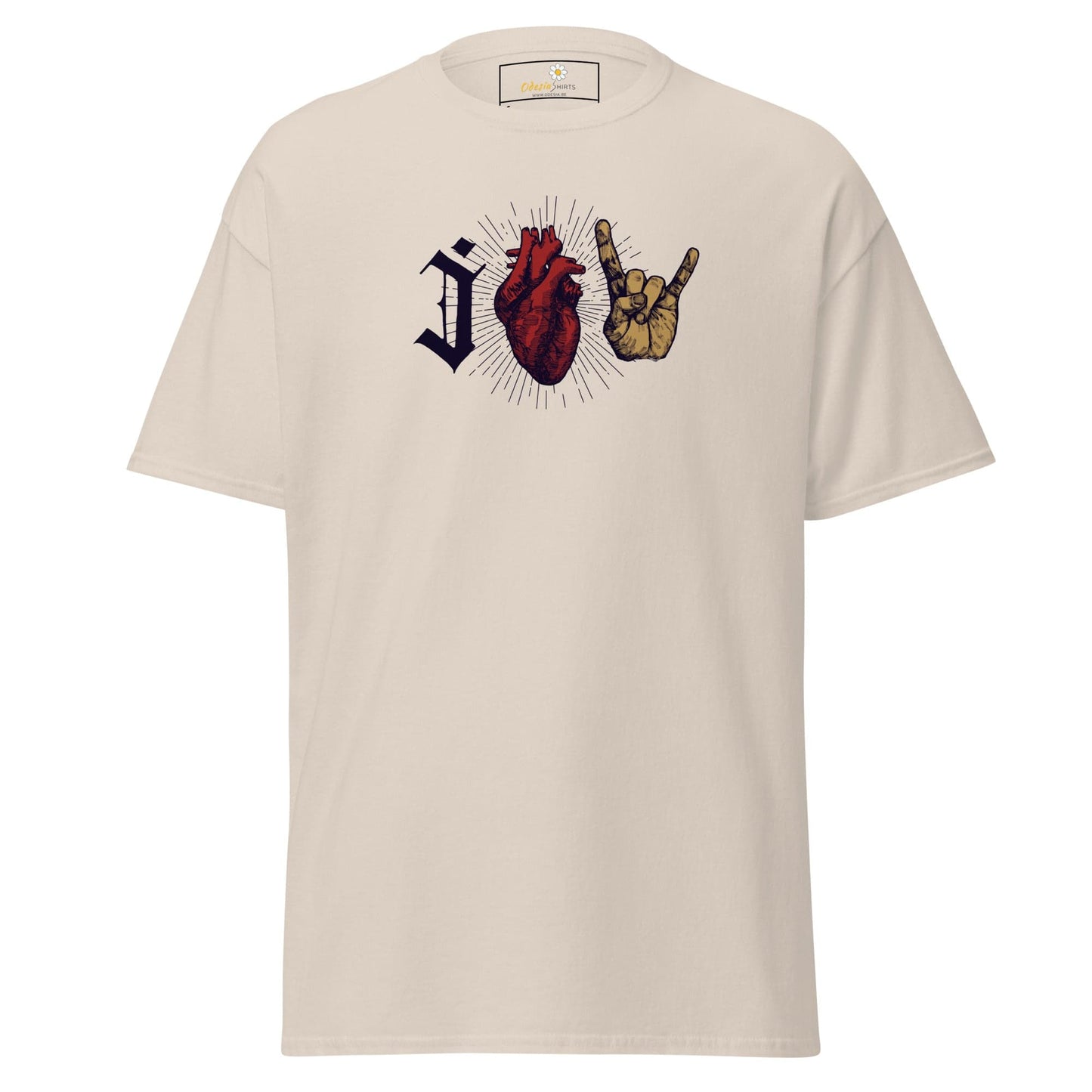 Unisex classic t-shirt - MUSIC I LOVE ROCK AND ROLL - REGULAR - Natural / S