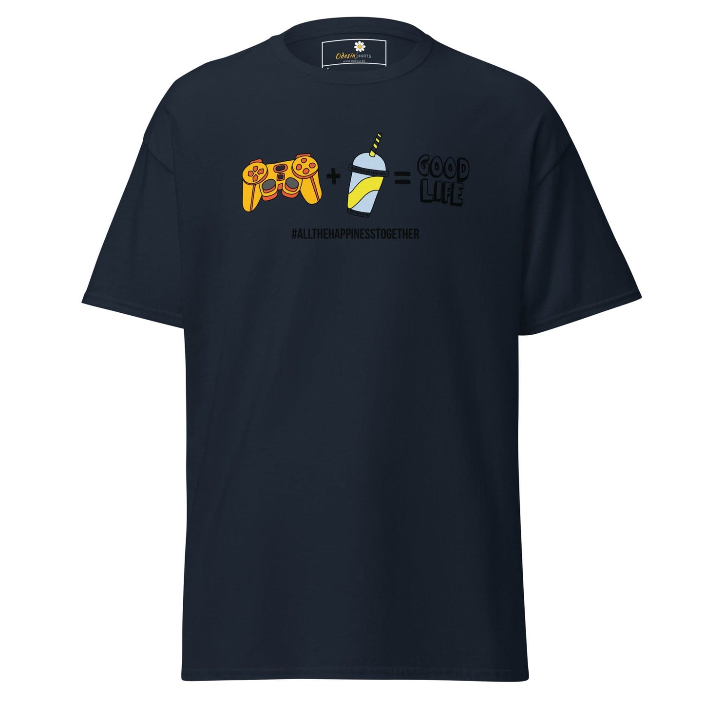 Navy blue T-shirt from T-SHIRT DESIGN TEE for Men and Women sizes S to XL