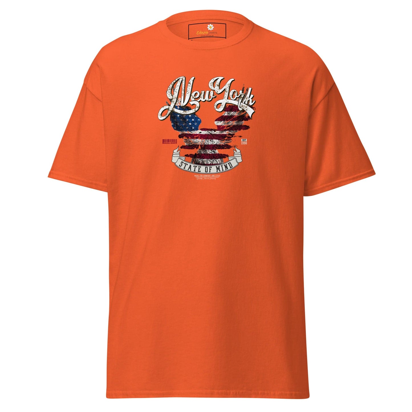 Unisex classic t-shirt - COUNTRY NEW YORK STATE OF MIND - REGULAR - Orange / S