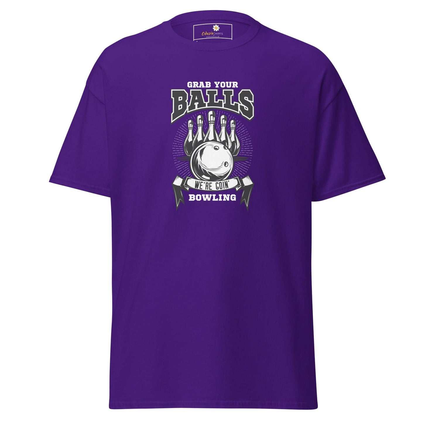 Unisex classic t-shirt - SPORT GRAB BALLS BOWLING - REGULAR - Purple / S