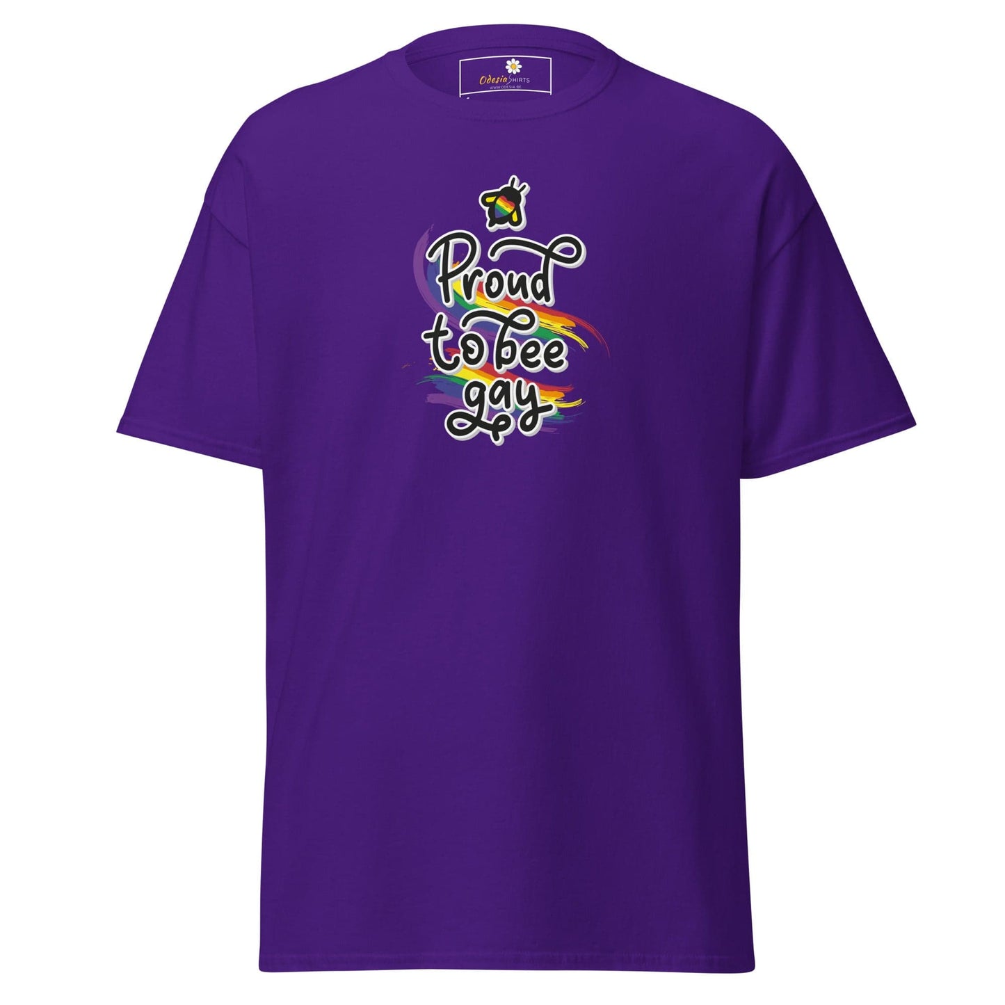 Unisex classic t-shirt - LGBTQ PROUD BEE GAY - REGULAR - Purple / S