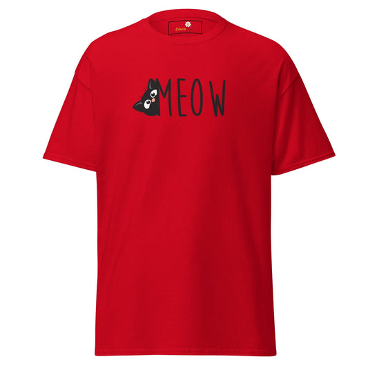 Unisex classic t-shirt - ANIMALS CAT MEOW - REGULAR - Red / S