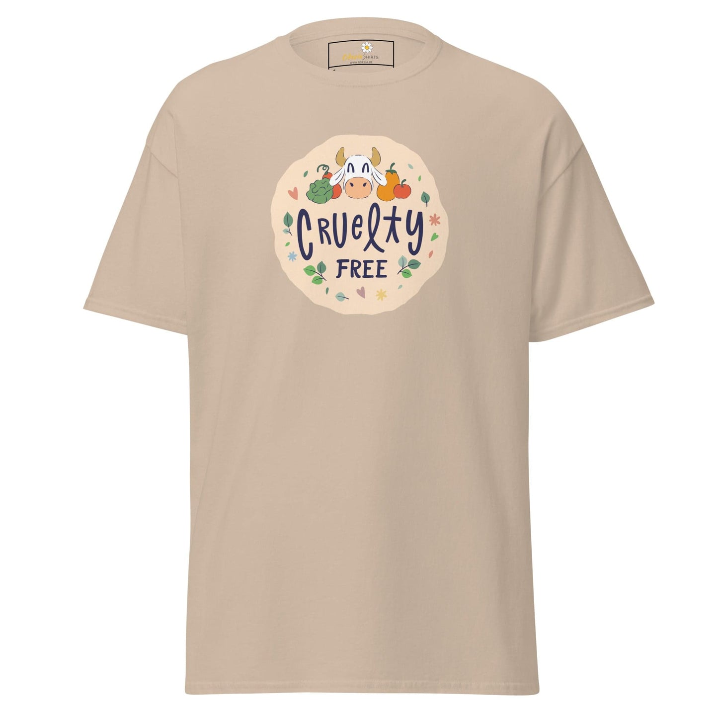 Unisex classic t-shirt - VEGAN CRUELTY FREE - REGULAR - Sand / S