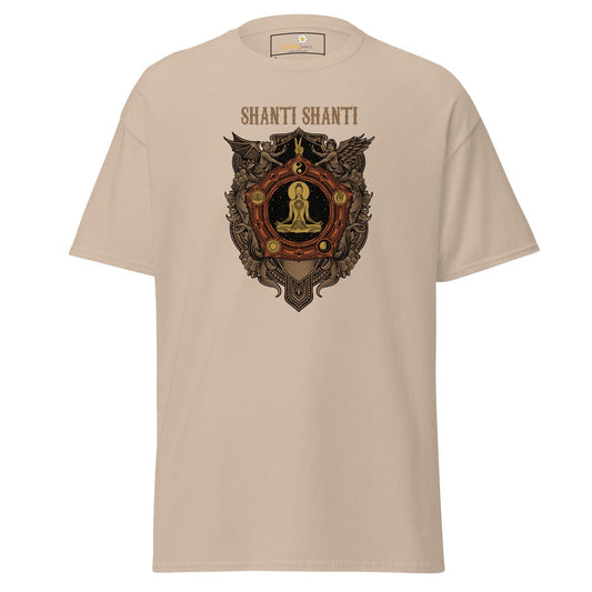 Unisex classic t-shirt - SPIRITUAL SHANTI SHANTI - REGULAR - Sand / S