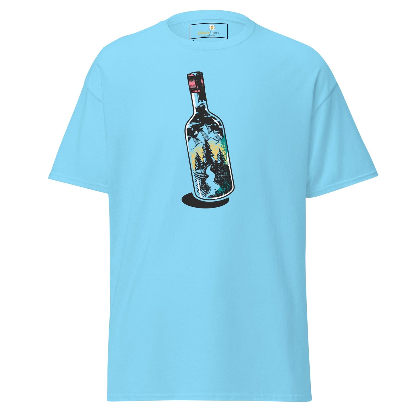 Unisex classic t-shirt - FANTASY LIGHT BOTTLE - REGULAR - Sky / S