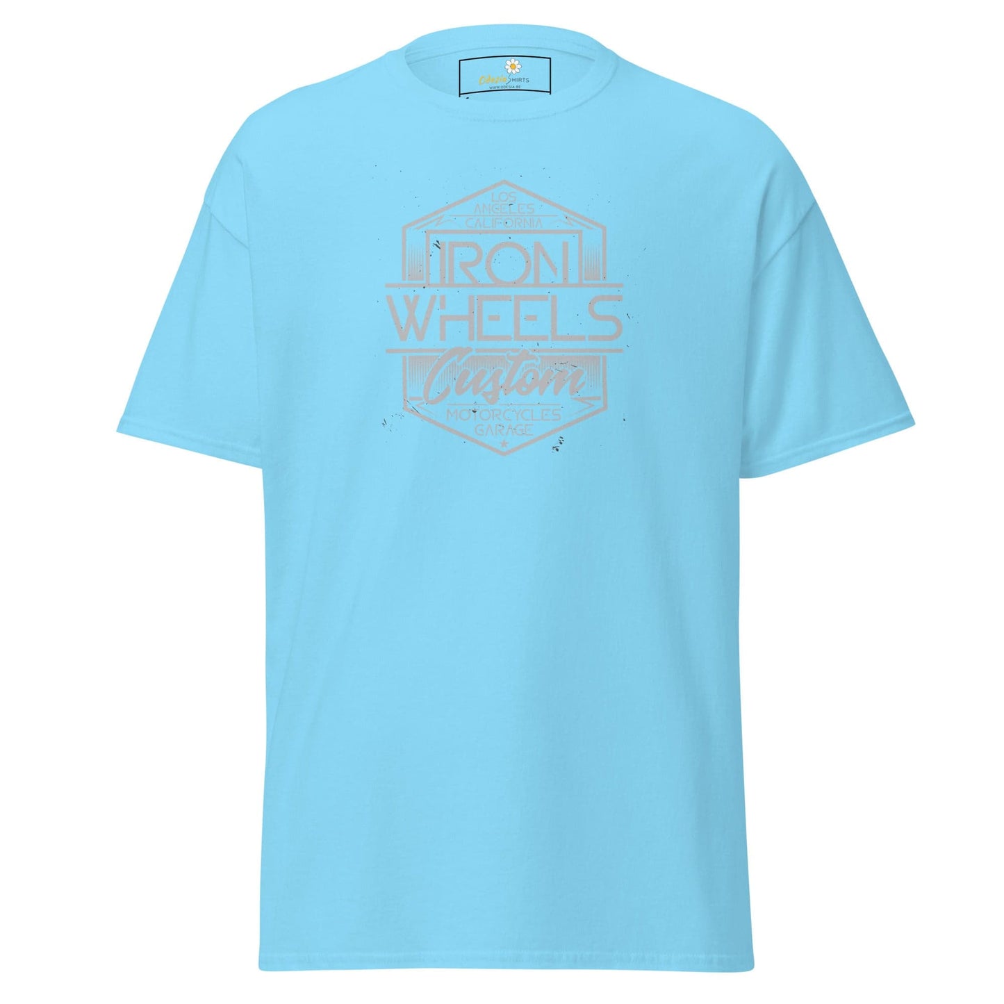 Unisex classic t-shirt - MISC IRON WHEELS - REGULAR - Sky / S