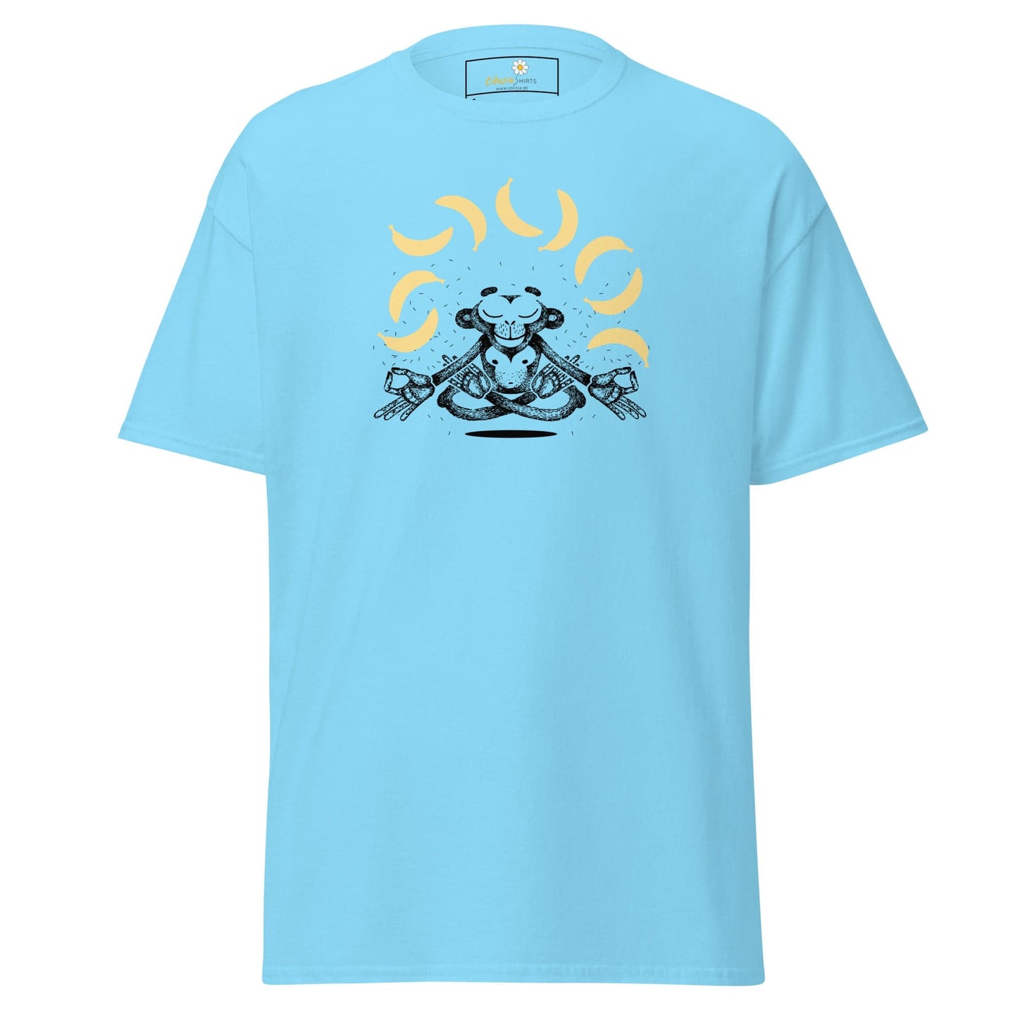 Unisex classic t-shirt - FUN MONKEY BANANA - REGULAR - Sky / S