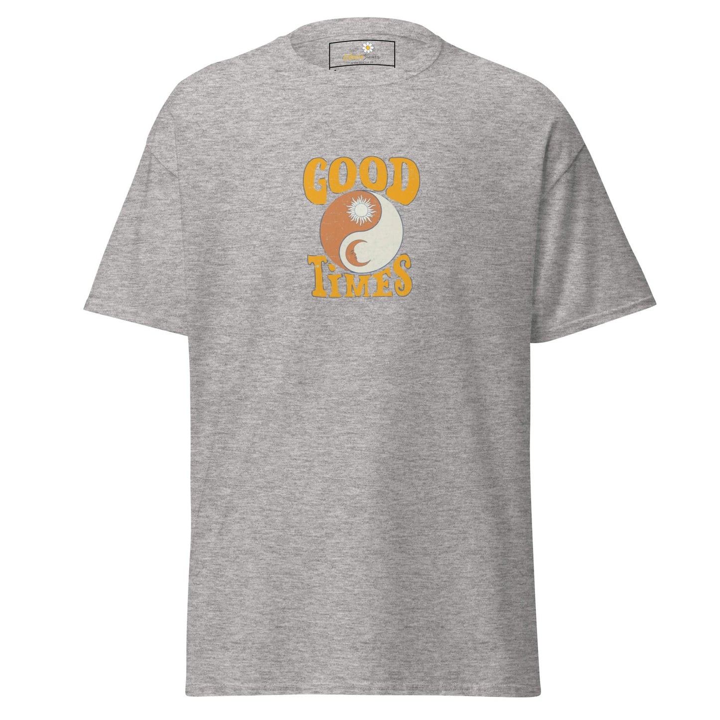 Unisex classic t-shirt - POSITIVE GOOD TIMES YIN YANG - REGULAR - Sport Grey / S