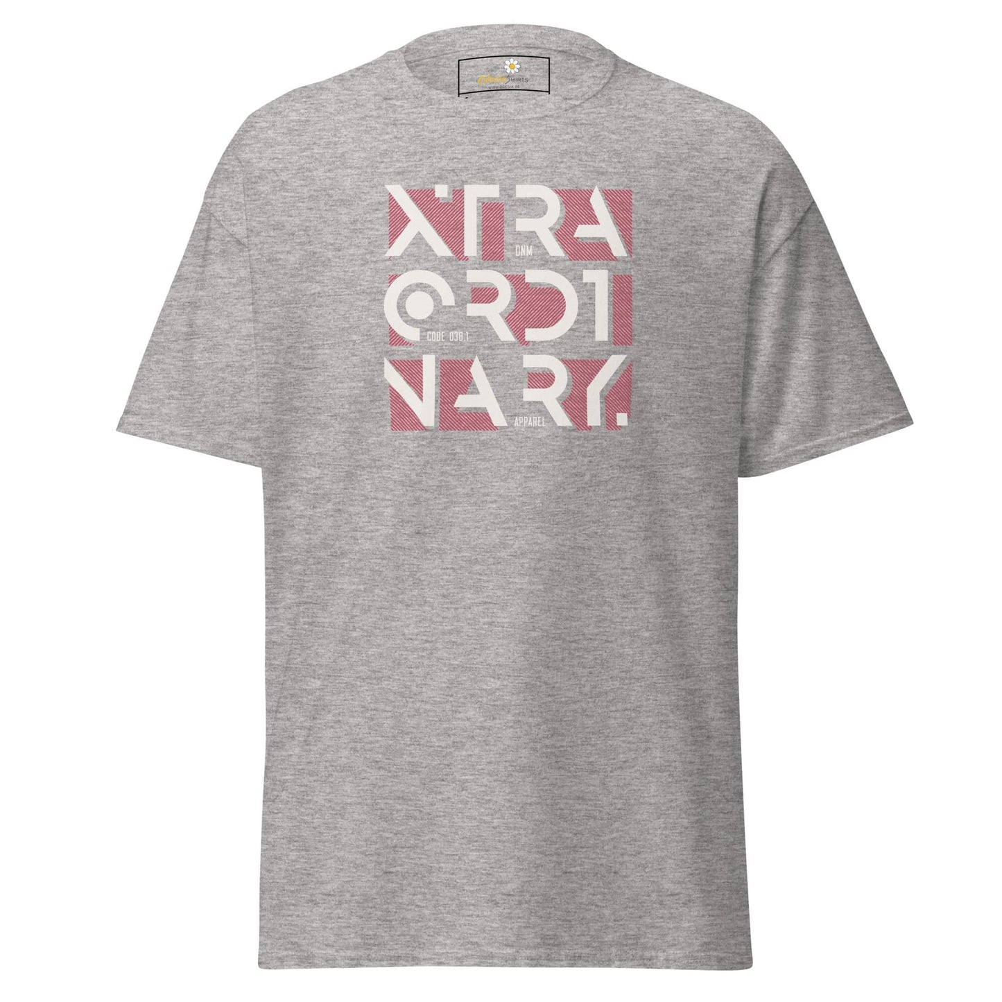Gray T-shirt with extraordinary graphic for men and women in sizes S to XL