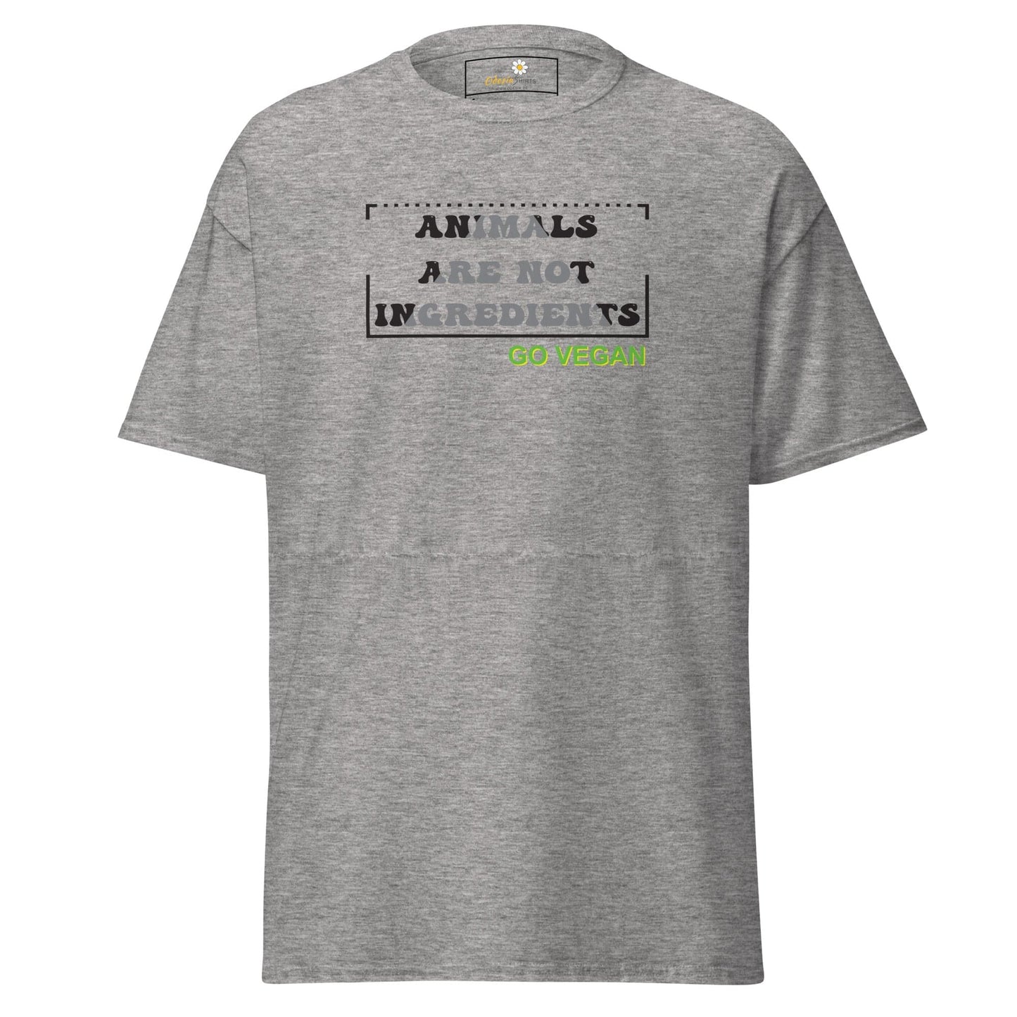 Unisex classic t-shirt - VEGAN ANIMALS NO INGREDIENTS - REGULAR - Sport Grey / S