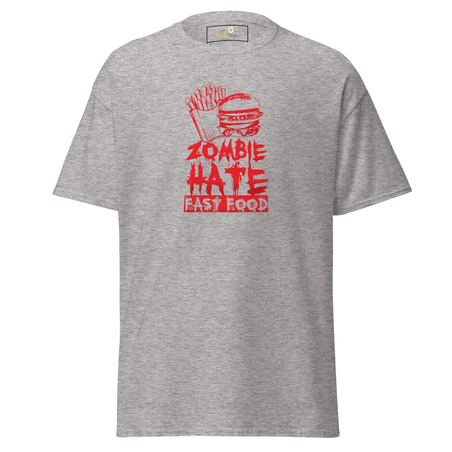 Unisex classic t-shirt - SPOOKIE ZOMBIE HATE FASTFOOD - REGULAR - Sport Grey / S