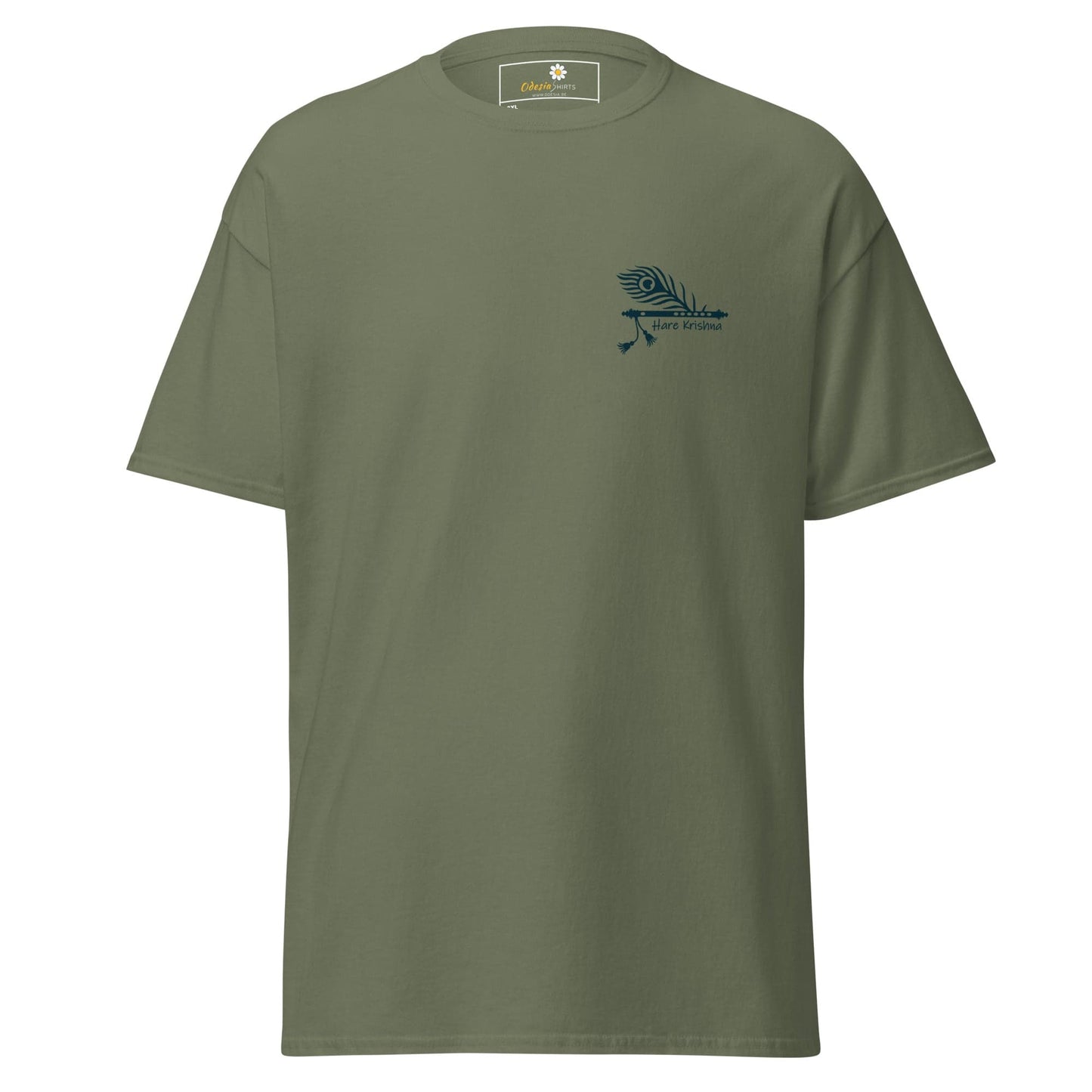 Olive green T-shirt in the T-SHIRT DESIGN TEE for men and women, available in 2XL to 5XL sizes