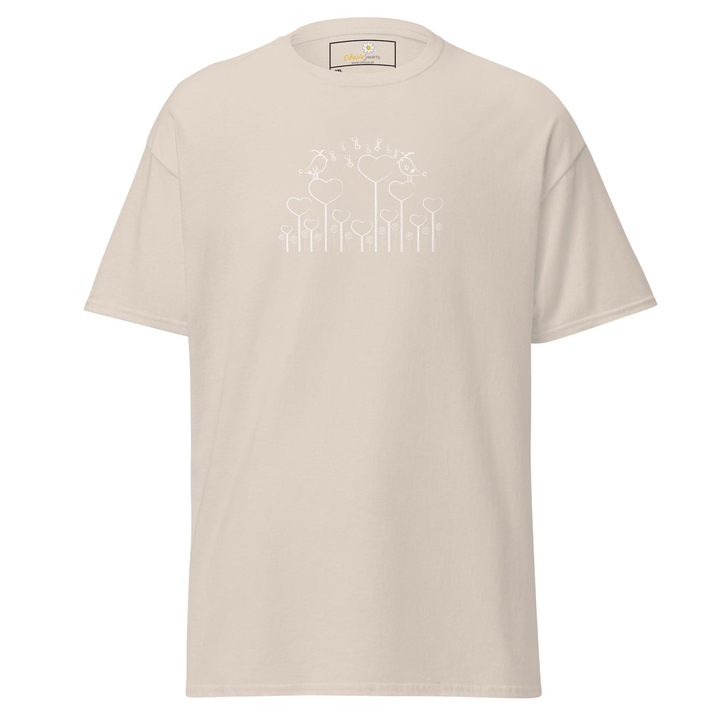 Beige short-sleeved T-shirt from T-SHIRT DESIGN TEE for Men and Women in sizes 2XL to 5XL
