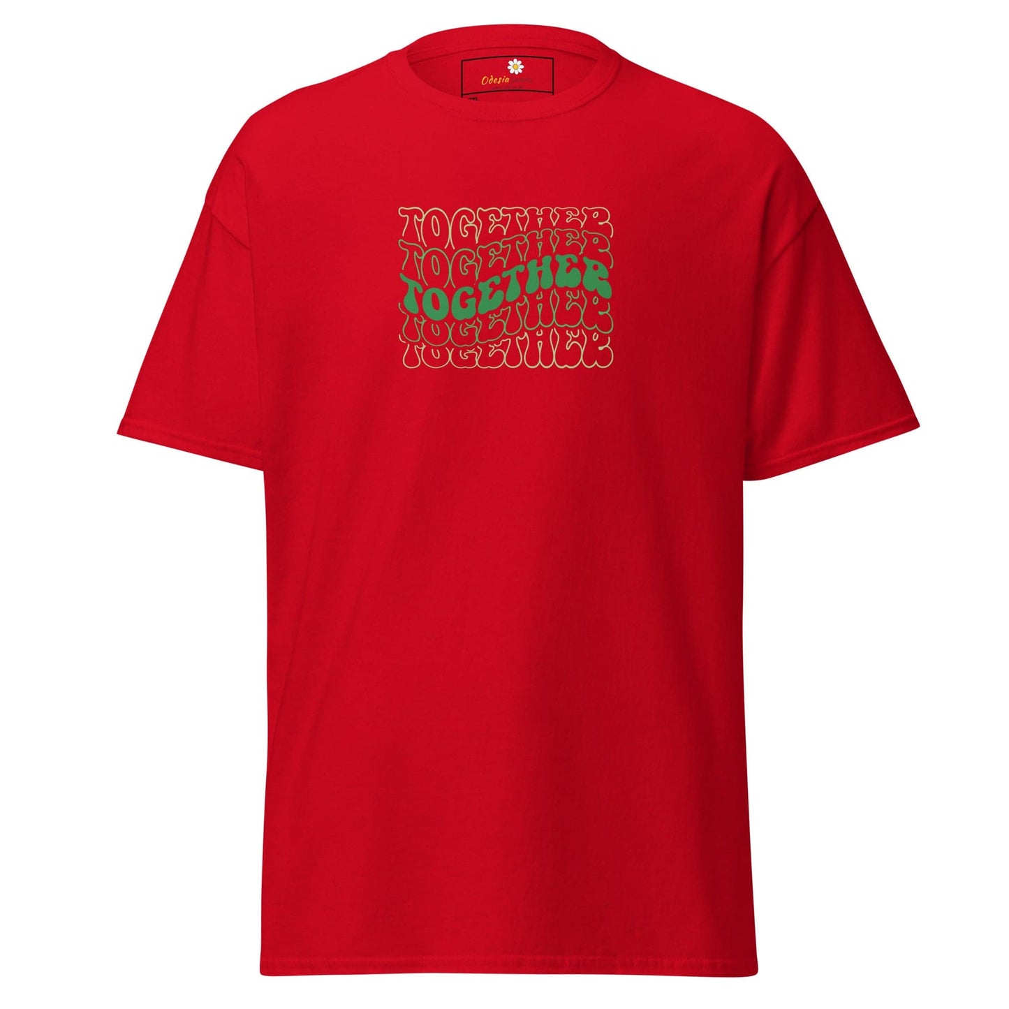 Red T-shirt with Together text from T-SHIRT DESIGN TEE Men Women 2XL-5XL collection