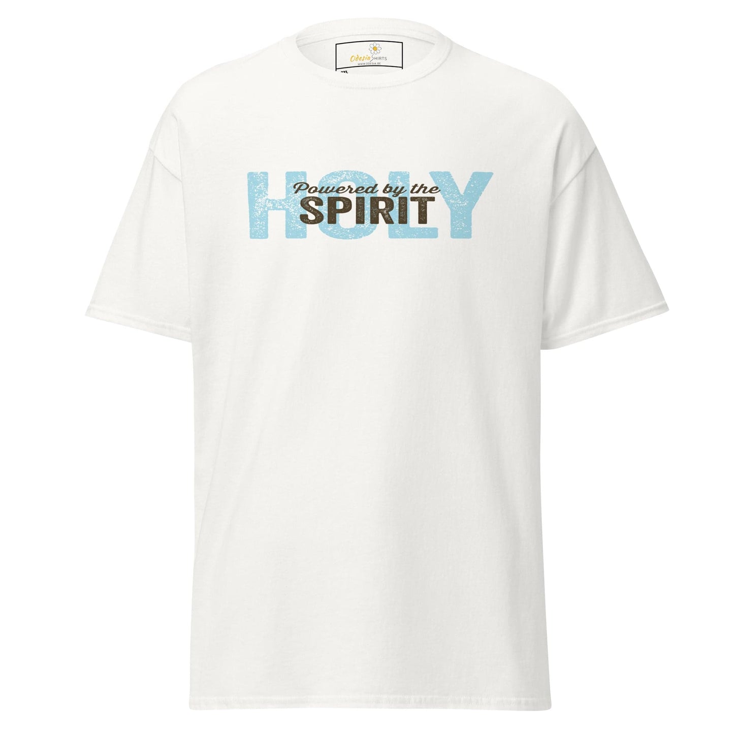 White T-shirt with Holy Spirit text, designed for men and women in 2XL to 5XL sizes